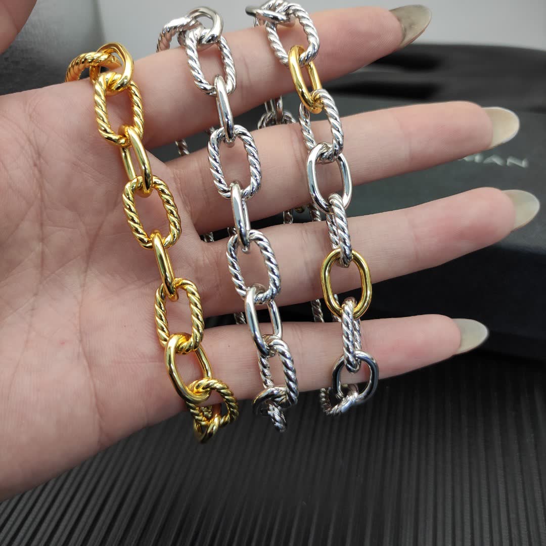 David Yurman Gold and Silver Tone Rope Chain Bracelets
